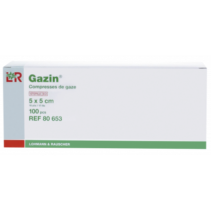 Compresses de gaze stériles LR Gazin - 17 fils (boite de 100)